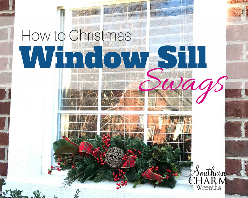 How to Make Christmas Window Sill Swags for a Holiday Home