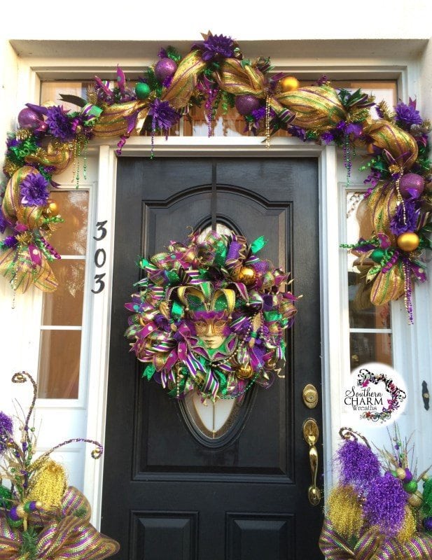 Decorate your door for Mardi Gras