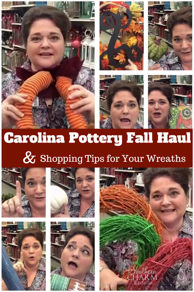 My Carolina Pottery Fall Haul & Shopping for Supplies by www.southerncharmwreaths.com/blog