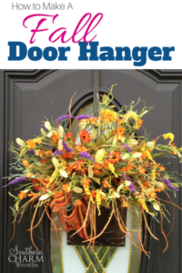 How to make a Fall door hanger by www.southerncharmwreaths.com