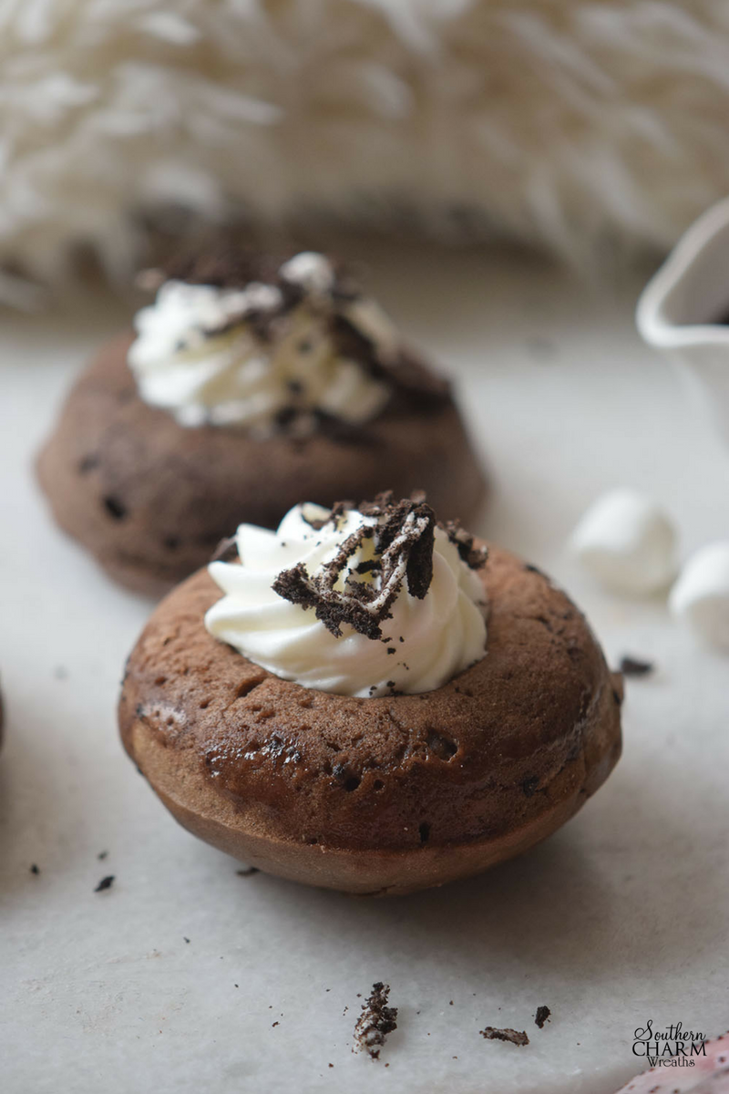 Chocolate Cookies and Cream Donuts
