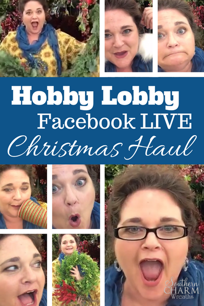 Join me LIVE inside Hobby Lobby picking out Christmas items for my Wreath supplies.