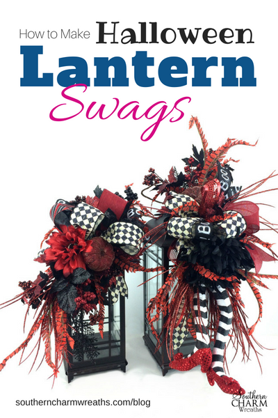 How to Make Halloween Lantern Swags by Southern Charm Wreaths