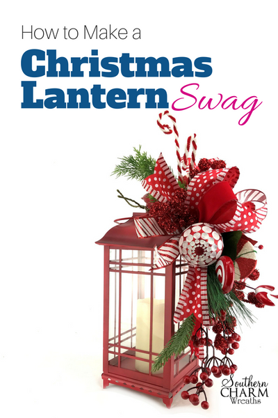 How to make a festive Christmas Lantern Swag