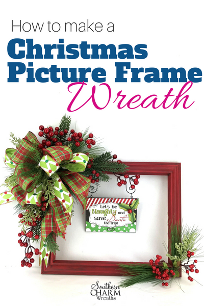 How to Make the Popular Christmas Picture Frame Wreath