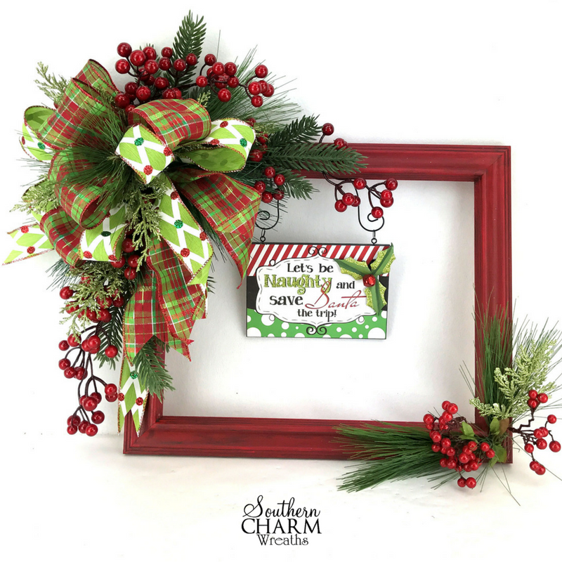 how-to-make-a-christmas-picture-frame-wreath