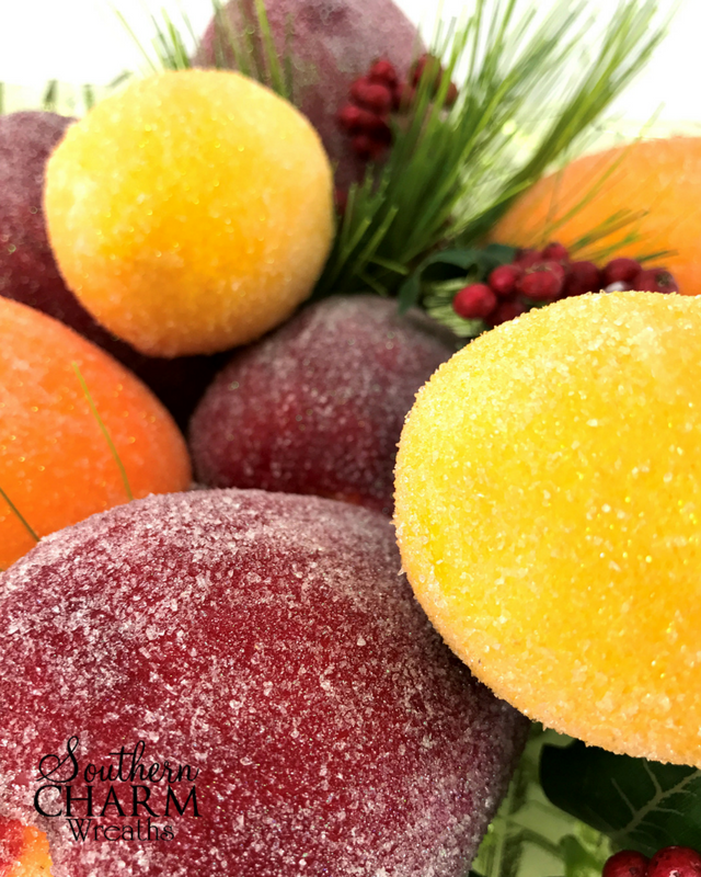 How to Make Faux Sugared Fruit for Home Decor by Southern Charm Wreaths