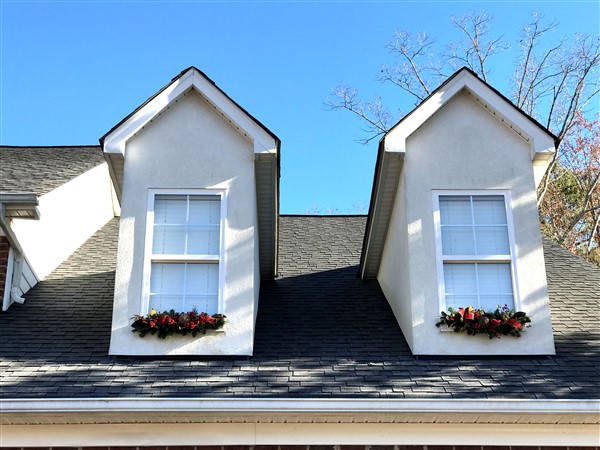 How to make Christmas Window Sill Swags for your exterior windows by Southern Charm Wreaths