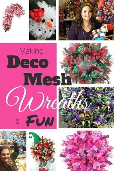 Making Deco Mesh Wreaths is Fun