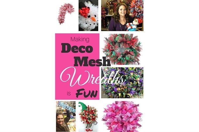 Making Deco Mesh Wreaths is Fun