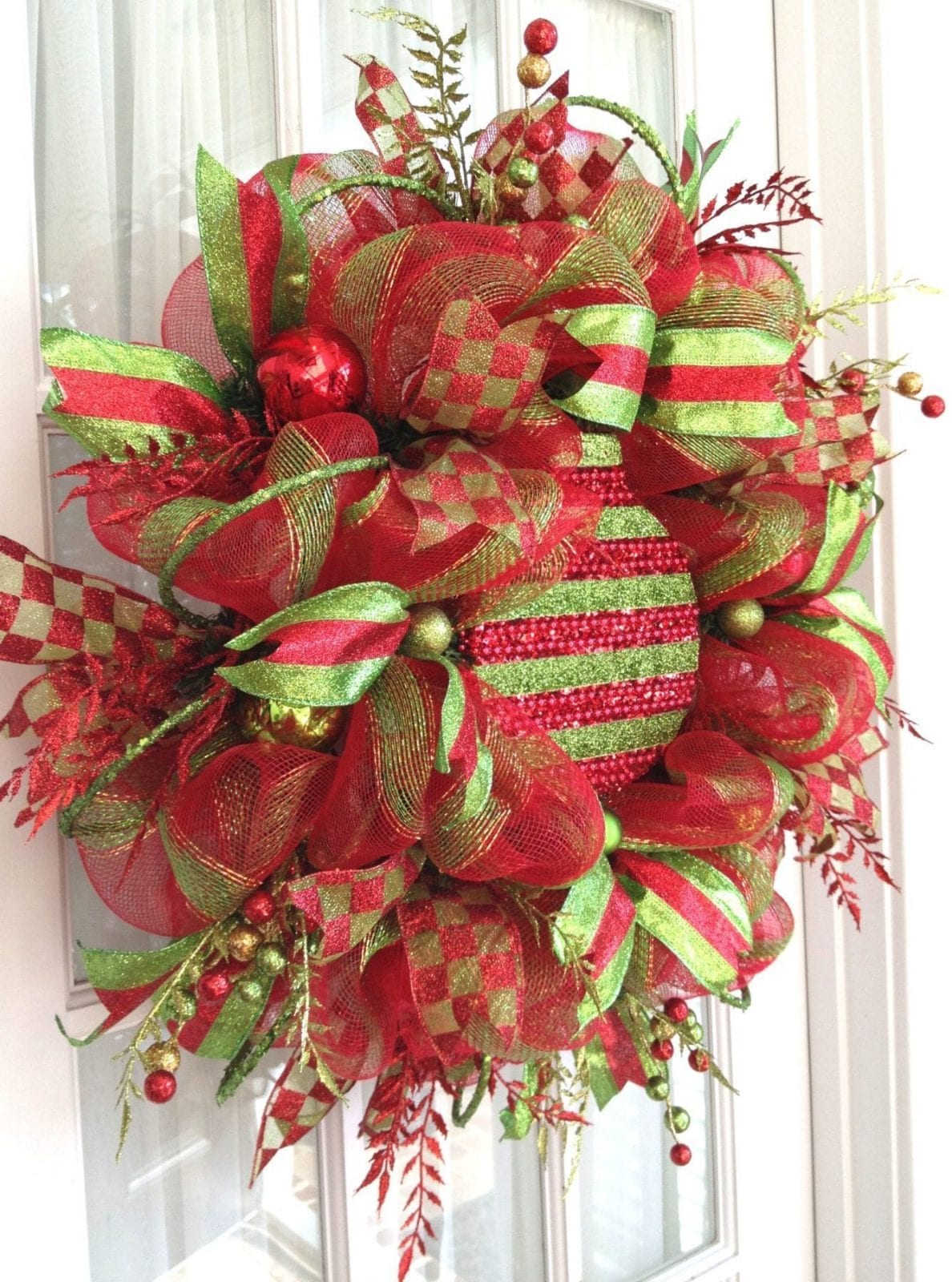 deco_mesh_wreath_holiday_ornament_red_lime-2 | Southern Charm Wreaths