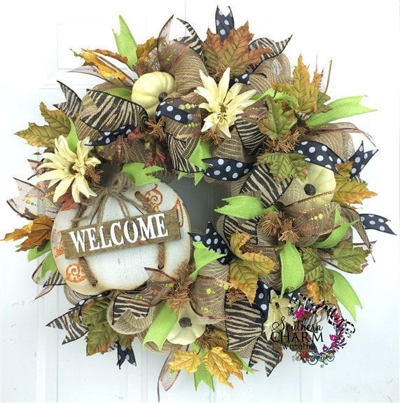 Deco Mesh Fall Wreaths for Sale