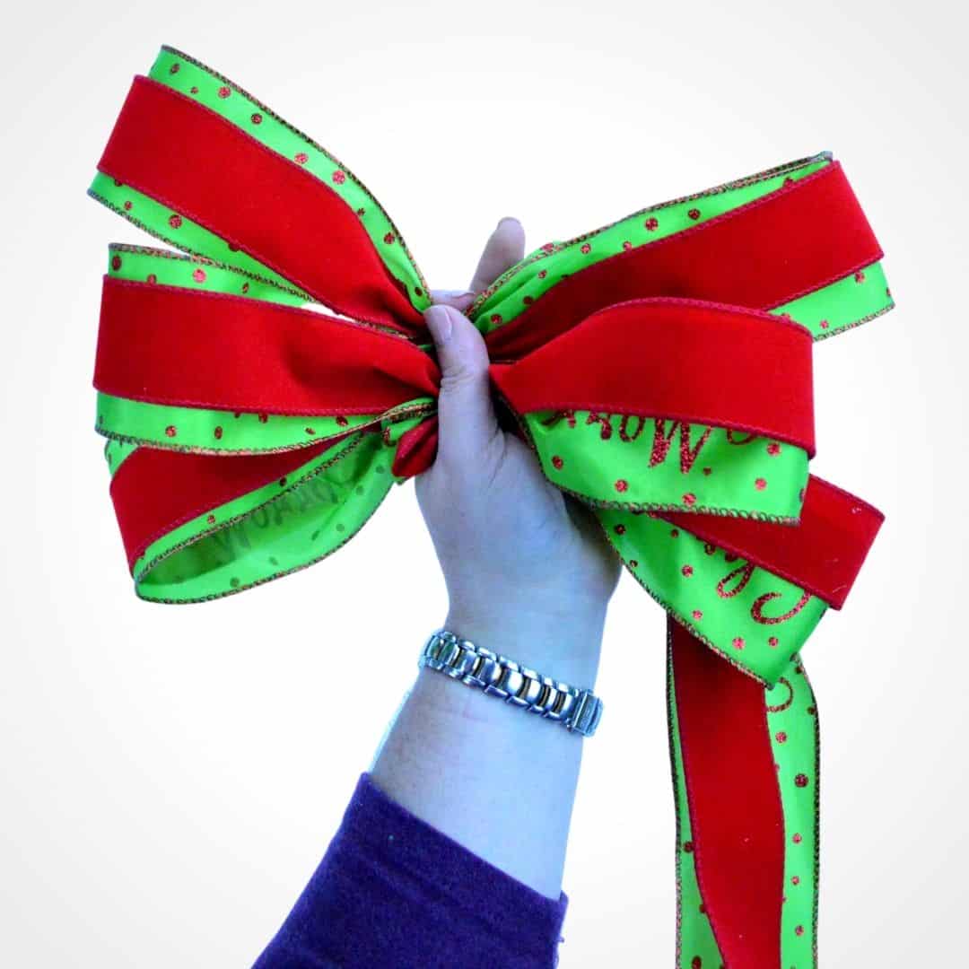 How To Make The Easiest Bowdabra Velvet Tree Topper Bow : Bowdabra