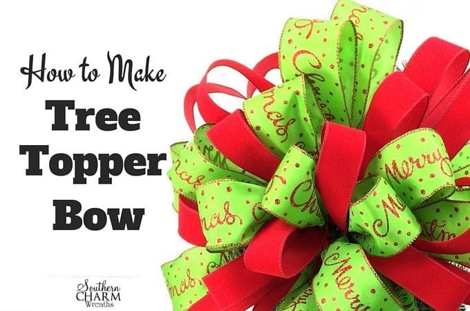 how to make a tree topper bow