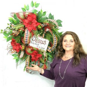 How to make a designer Silk Flower Christmas Wreath by Southern Charm Wreaths