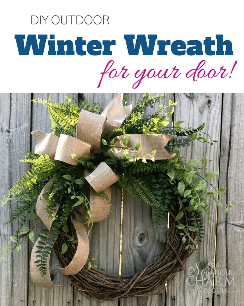DIY Outdoor Winter Wreath for Your Front Door by Southern Charm Wreaths