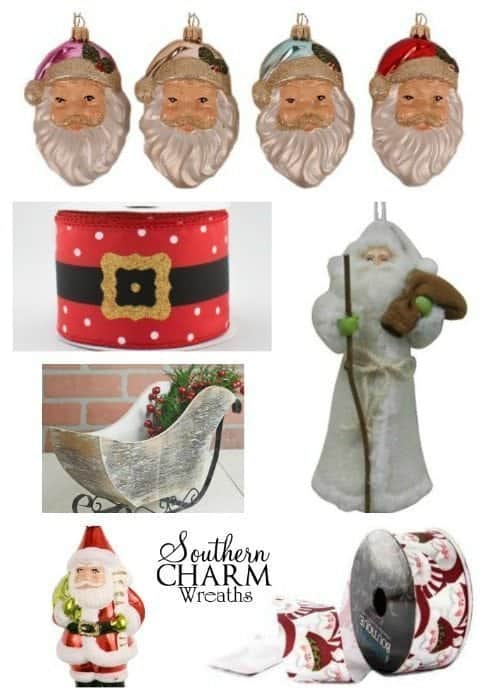 Santa will be a big 2017 Christmas Decor Trends. Find other trends on Southern Charm Wreaths