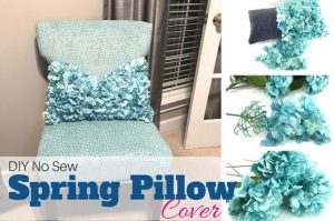 DIY No Sew Spring Pillow Cover