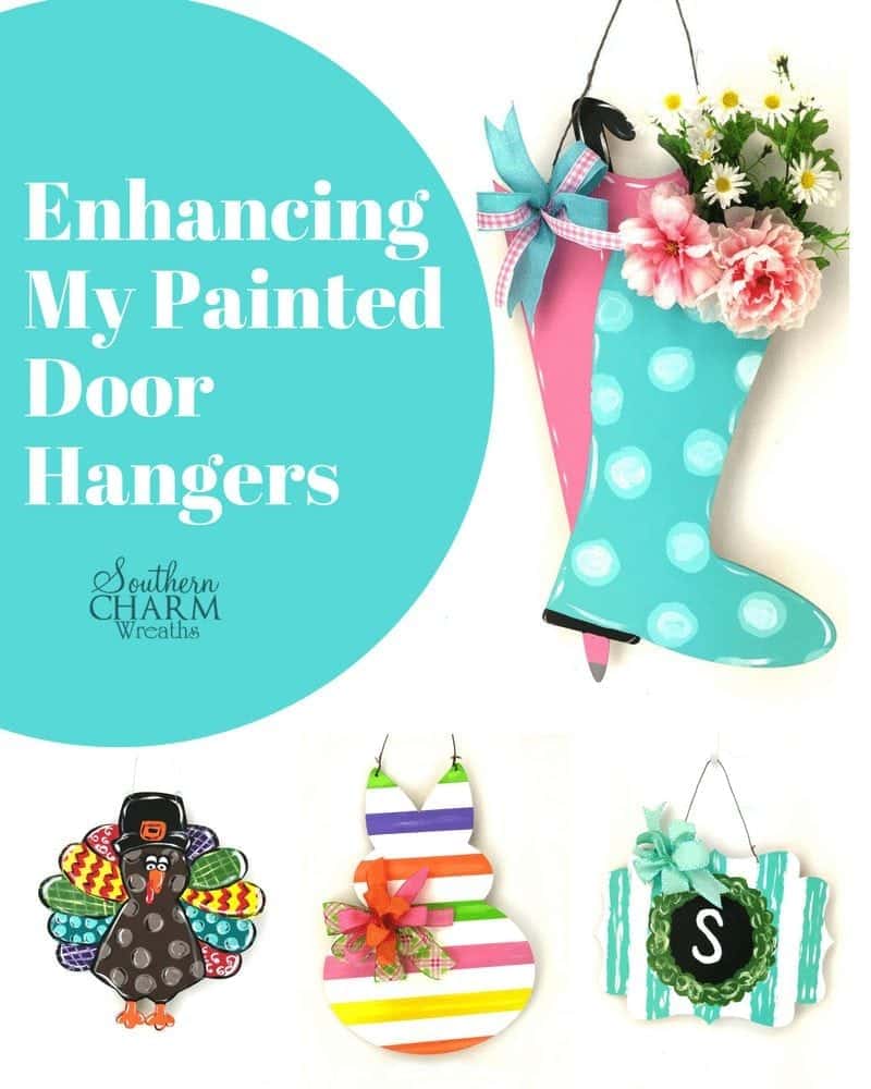 How to enhance your painted door hangers by Southern Charm Wreaths