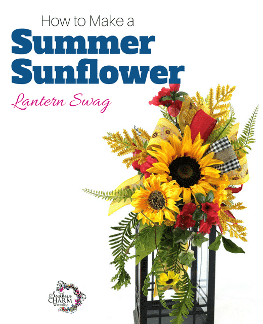 How to Make a Summer Sunflower Lantern Swag