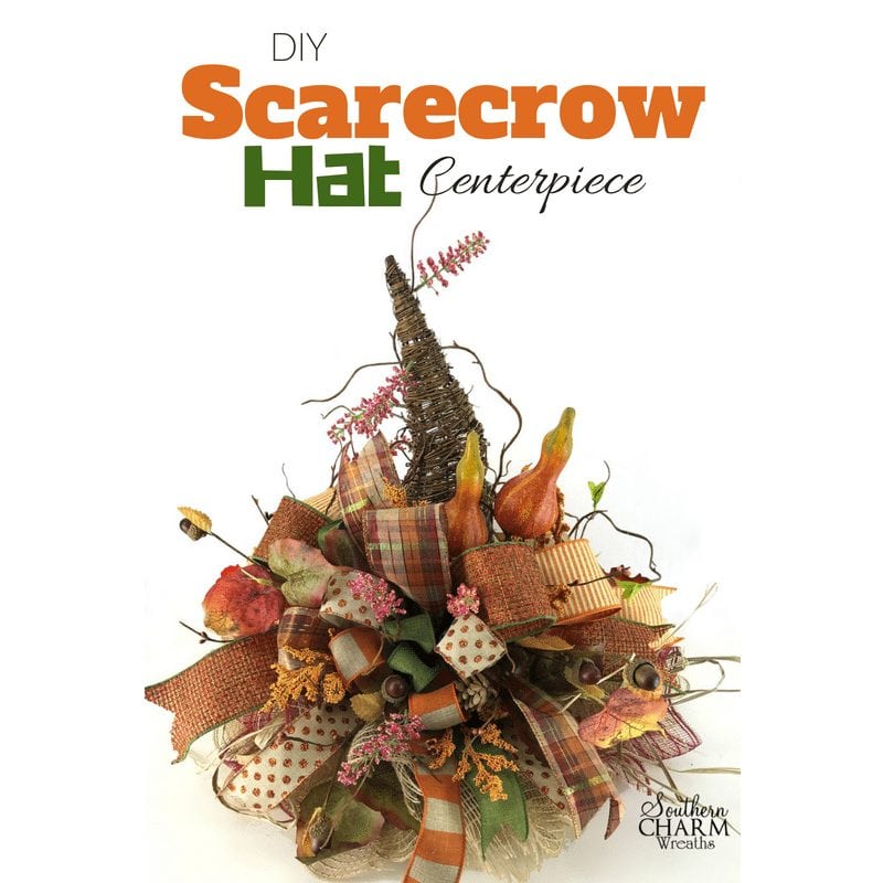 DIY Scarecrow Hat Table Centerpiece by Southern Charm Wreaths