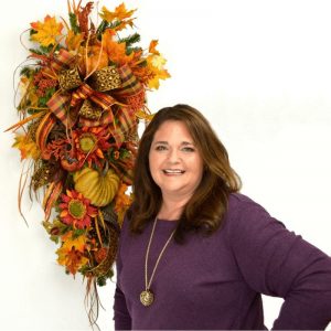 Step by Step how to make a Fall Teardrop Swag by Southern Charm Wreaths