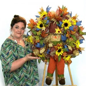 Step by Step how to make a Fall Scarecrow Wreath