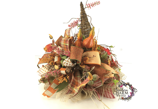 DIY Fall Scarecrow Hat Centerpiece by Southern Charm Wreaths