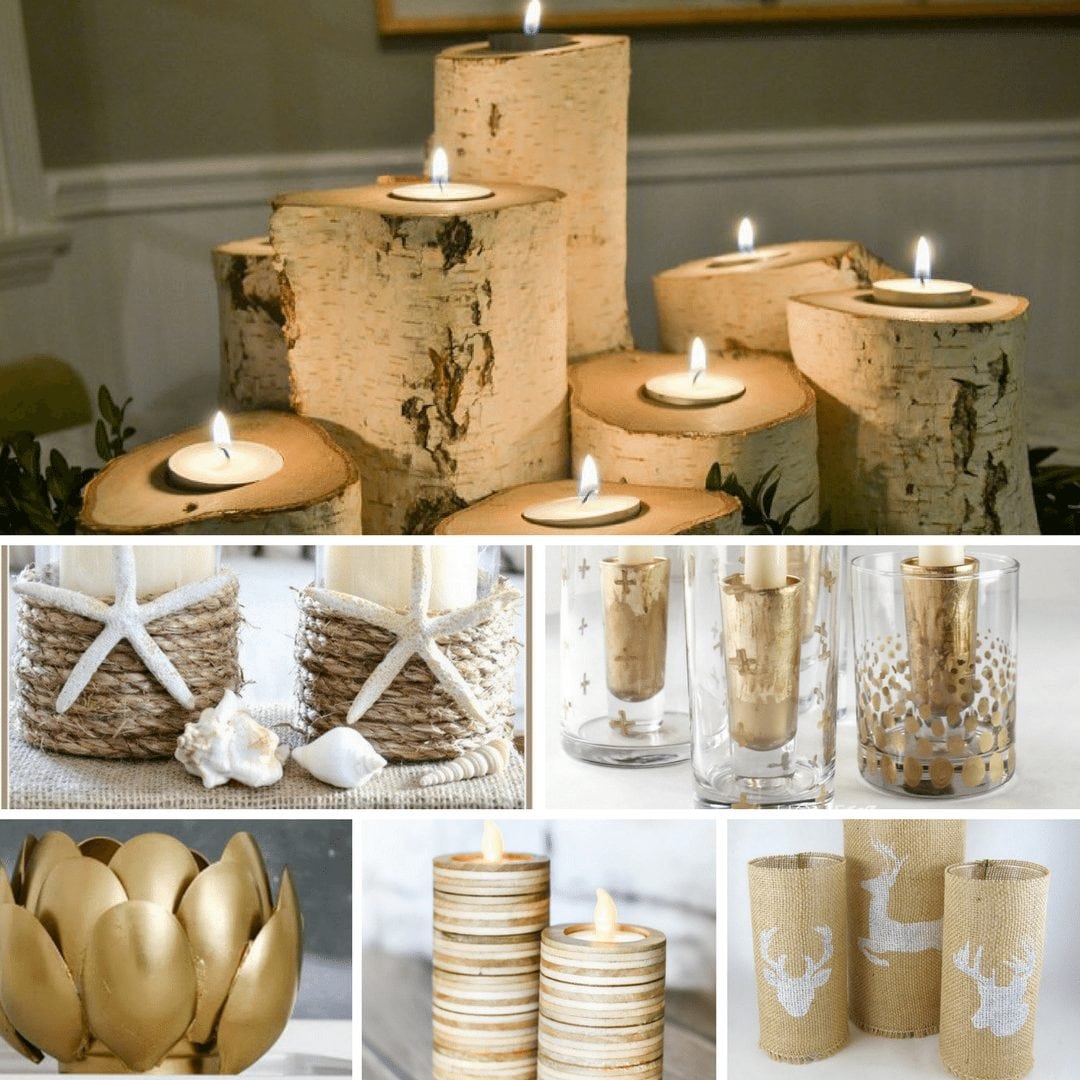 20 Crafty DIY Candle Holder Ideas To Warm Up Your Home - Southern