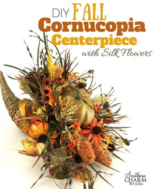 Fall Cornucopia Centerpiece Tutorial With Silk Flowers 