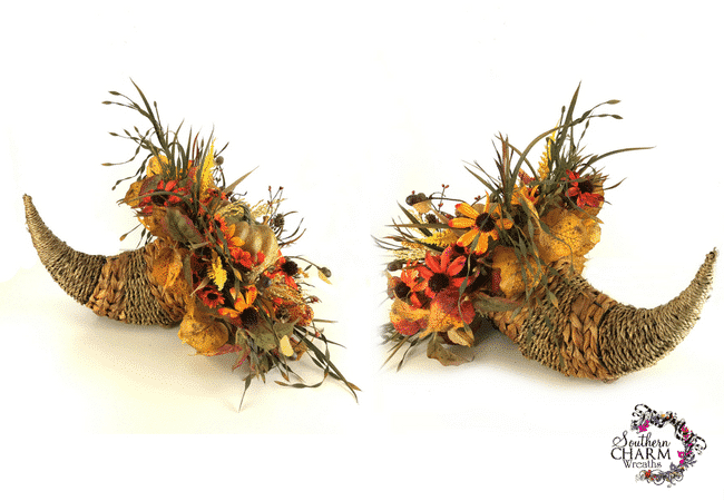 Fall Cornucopia Centerpiece Tutorial With Silk Flowers