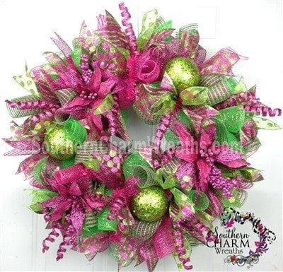 deco-mesh-christmas-wreath-lime-pink(400x385)