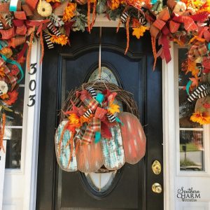 How to jazz up a door sign using silk flowers by Southern Charm Wreaths