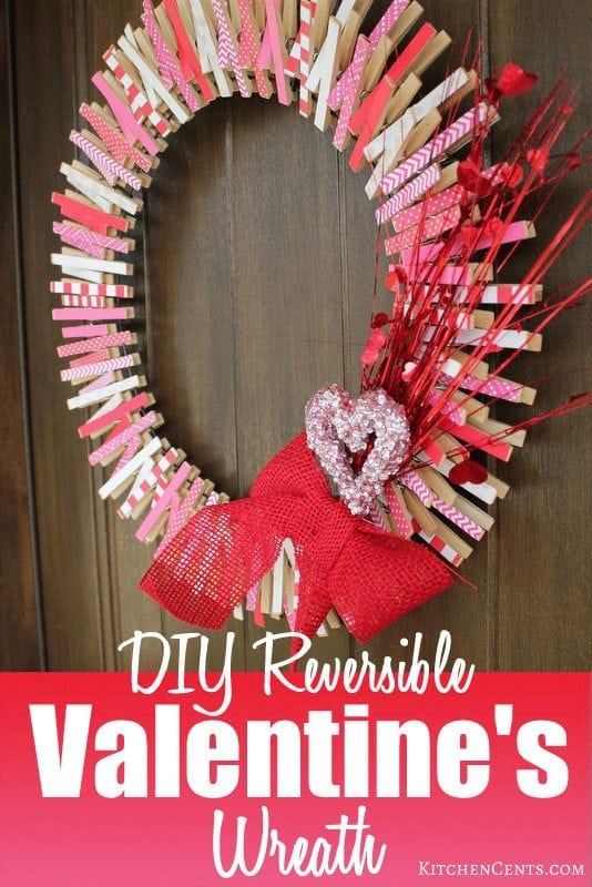 Valentine's Day Door Wreath DIY - Oh So Savvy Mom