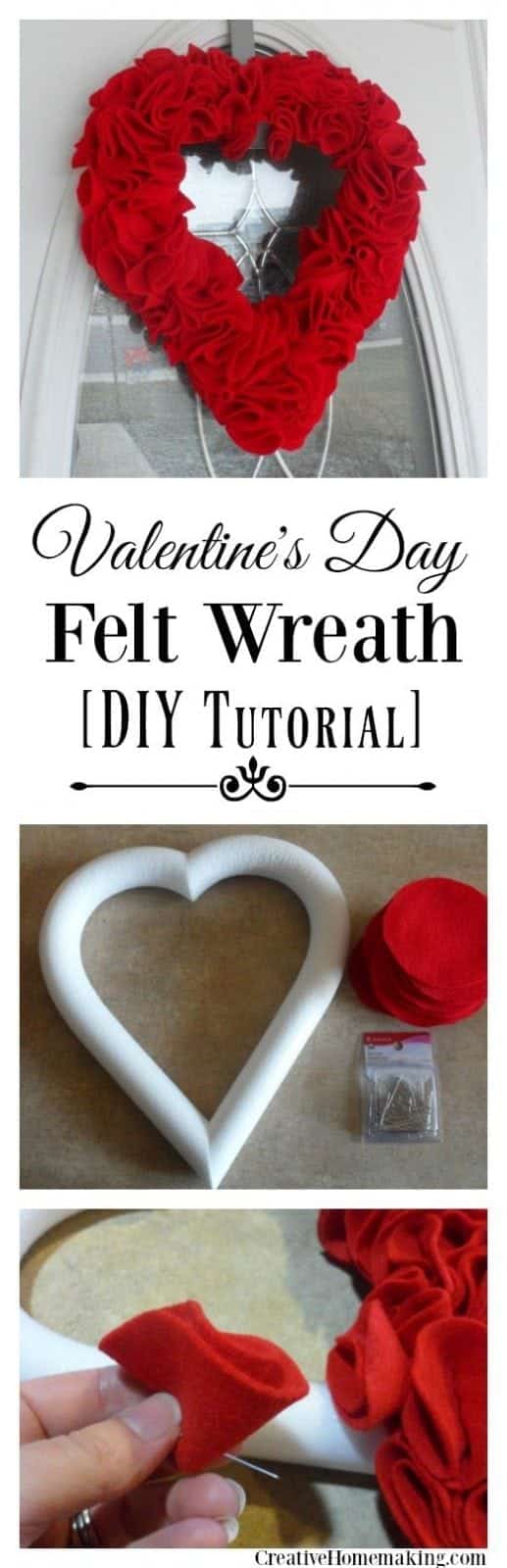 How To Make A Valentine's Day Wreath For Under $10 - Worthing Court