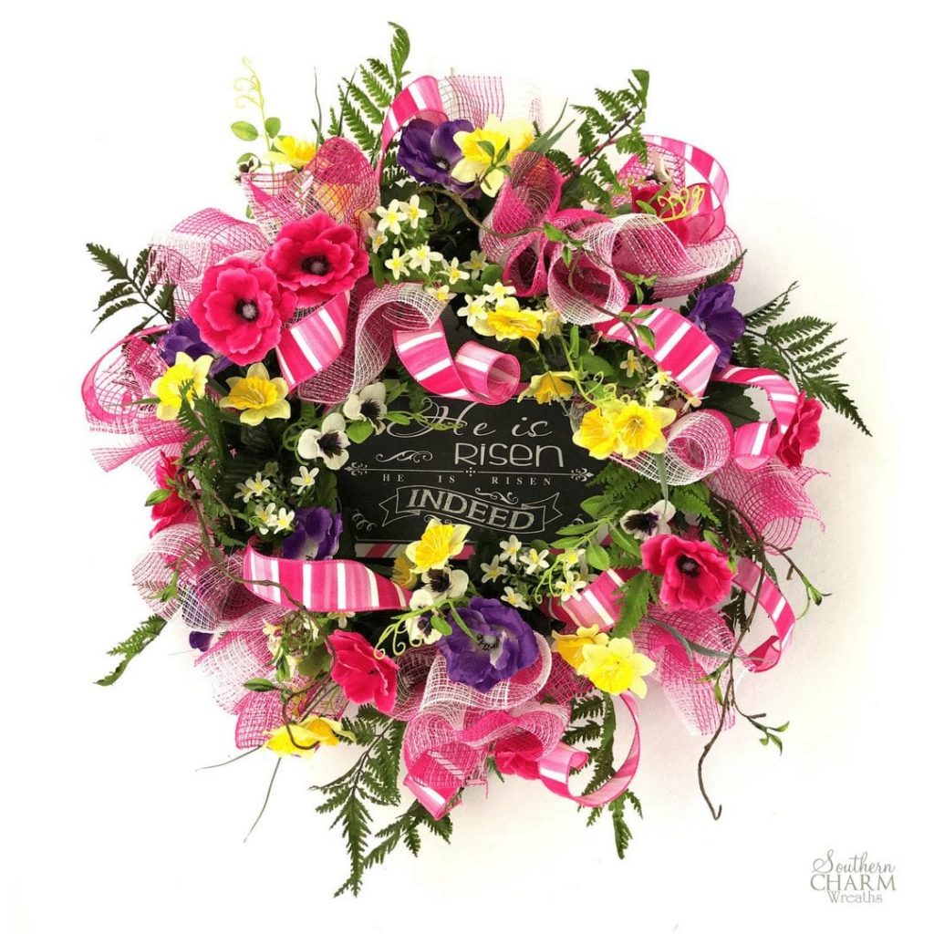 Whimsical He Is Risen Wreath Tutorial by Southern Charm Wreaths