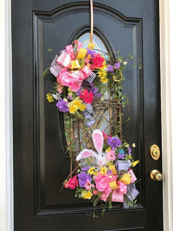 easter silk eggs diy tie Silk Flower Wreaths Door Easter Southern DIY  Charm  Hanger