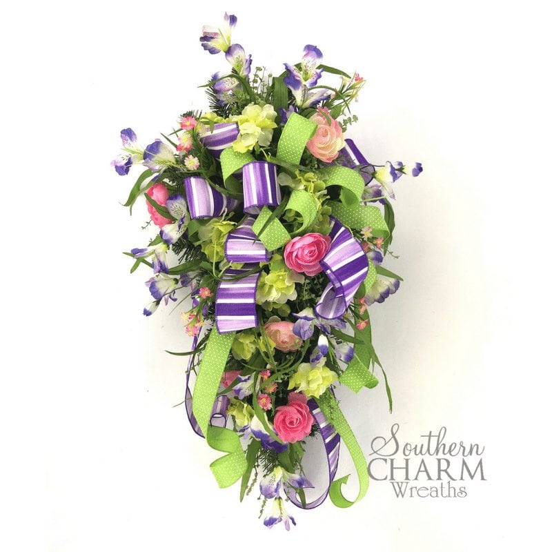 [WOTMC] Spring Teardrop Swag Featured Wreath - Southern Charm Wreaths