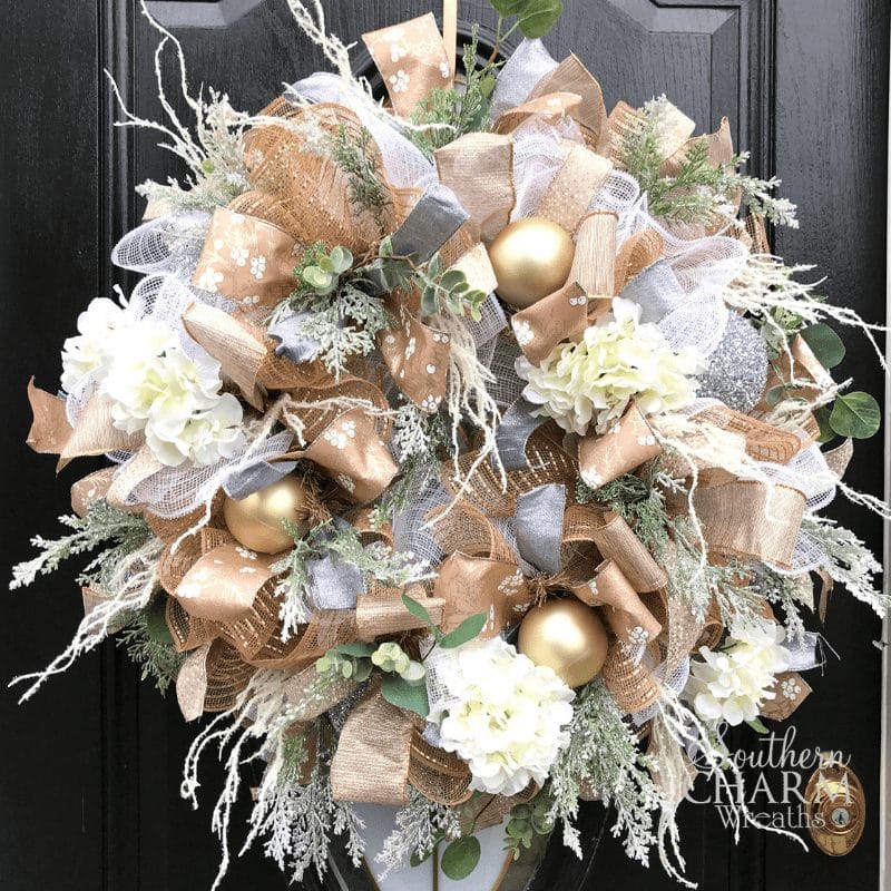 Deco Mesh Ruffle Flower Wreath Tutorial