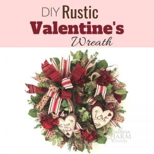 DIY Rustic Valentine's Day Wreath for Front Door