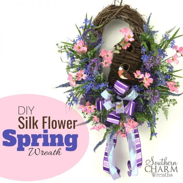 How to Make a Silk Flower Spring Door Wreath for your front door