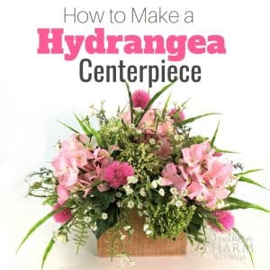 How to make a hydrangea centerpiece using silk flowers.