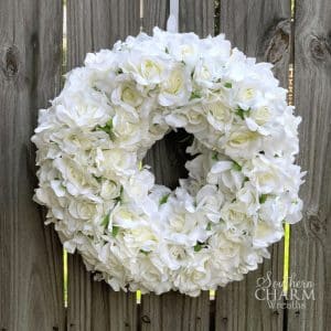 DIY Video Quick Easy Silk Flower Rose Wreath