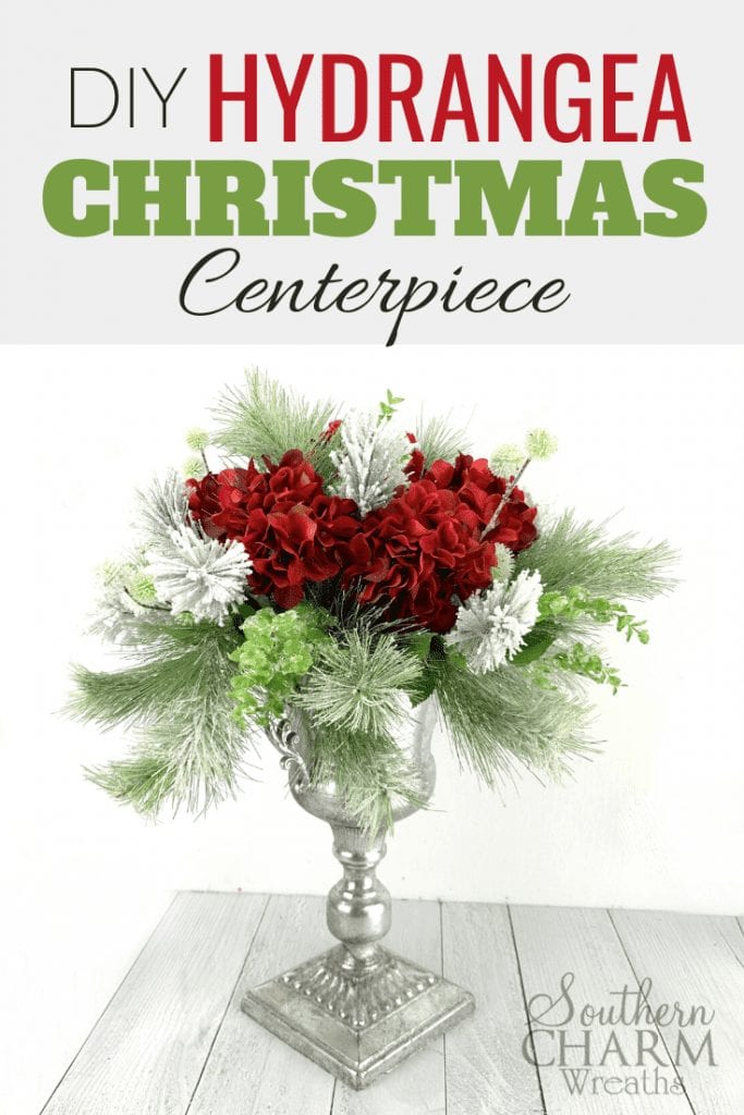 DIY Hydrangea Christmas Centerpiece Southern Charm Wreaths