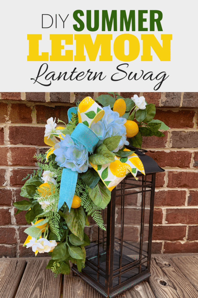 How to Lemon and Blue Hydrangea Lantern Swag for home Decor