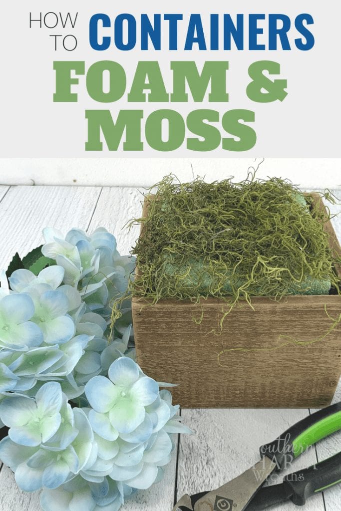 How to Prep Containers with floral foam and moss