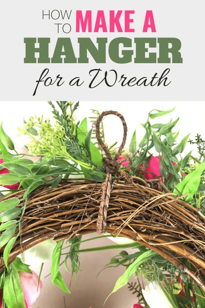 How to Make a Hanger for a Wreath - grapevine wreath with wire hanger