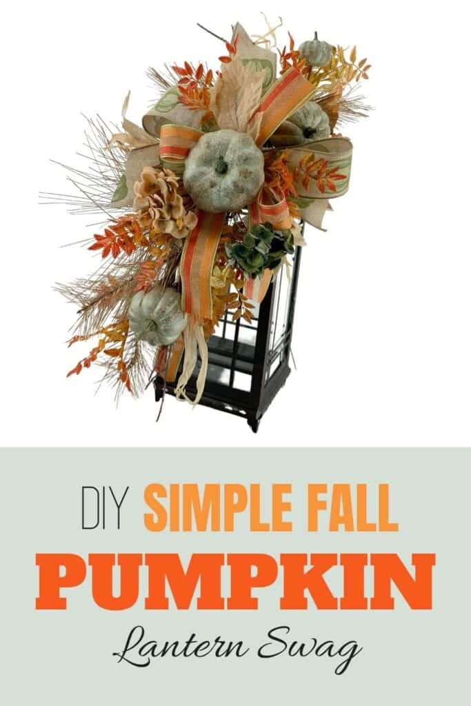 DIY Simple Fall Pumpkin Lantern Swag