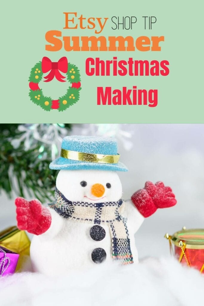Etsy Shop Tips - Making Christmas Wreaths in Summer