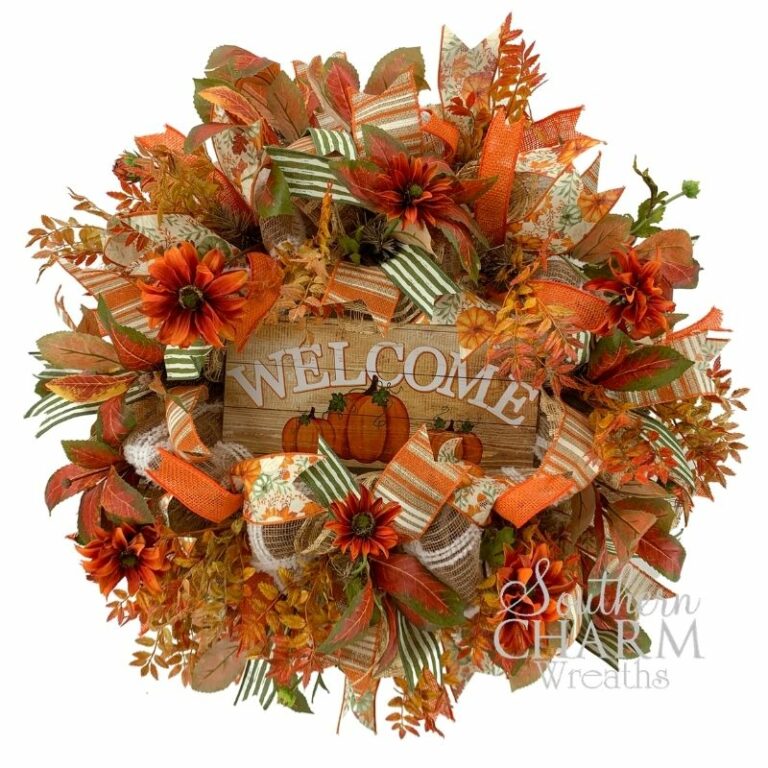 How To Make A Fall Deco Mesh Wreath - Southern Charm Wreaths